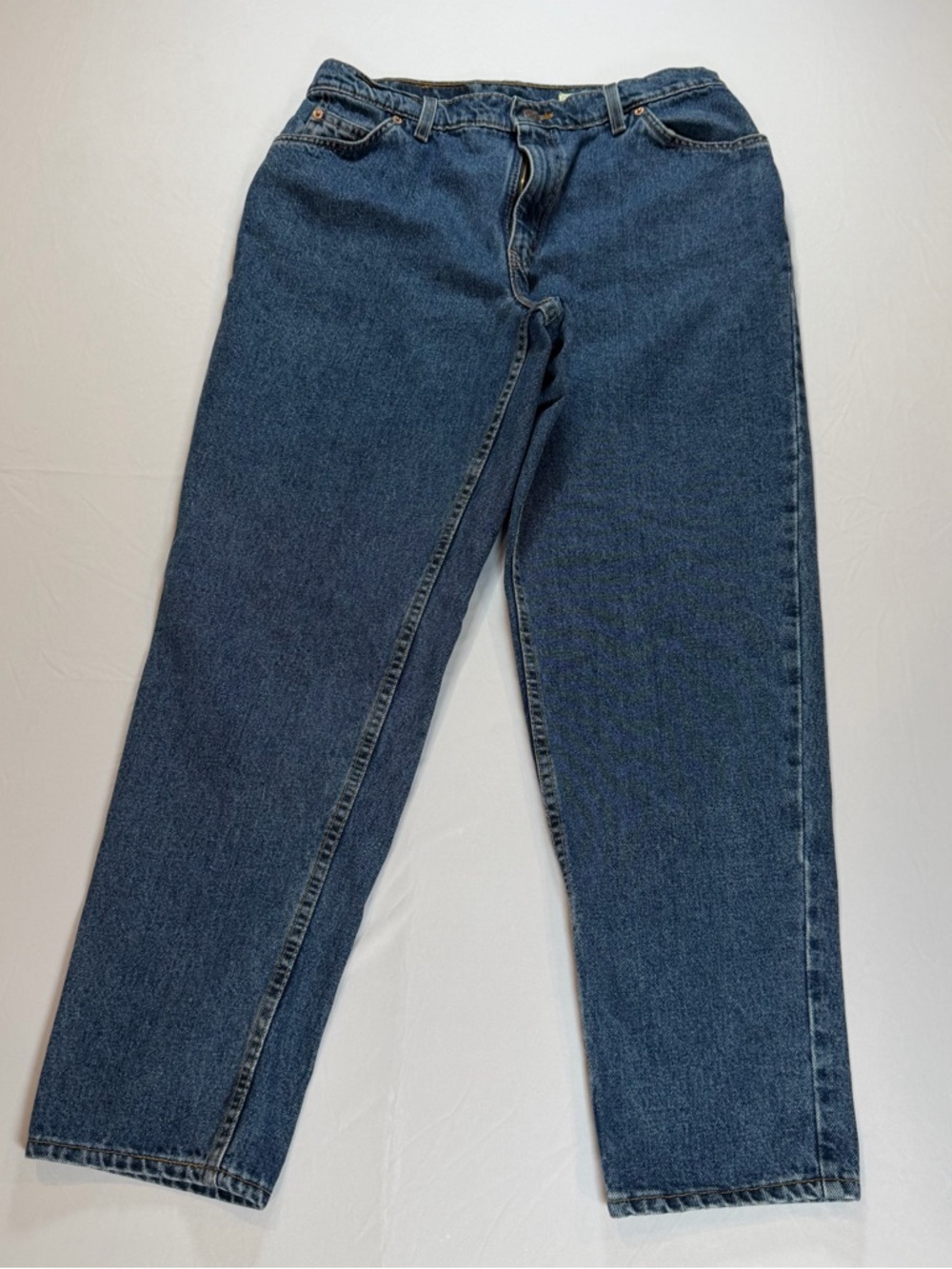 VINTAGE 950 Orange Tabs Levi's‎ Women's Dark Blue Relaxed Fit Tapered Leg 16 MED